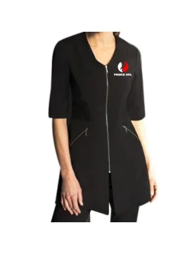 Veluxe Zip-Front Salon Tunic